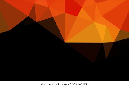 Light Orange vector abstract polygonal layout. Shining colored illustration in a Brand new style. The polygonal design can be used for your web site.