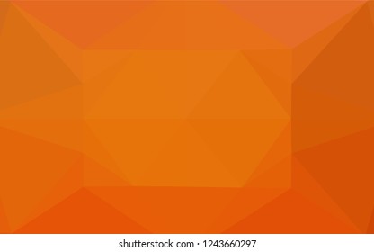 Light Orange vector abstract polygonal texture. Colorful illustration in abstract style with gradient. The textured pattern can be used for background.