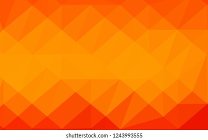 Light Orange vector abstract polygonal cover. A vague abstract illustration with gradient. Textured pattern for background.