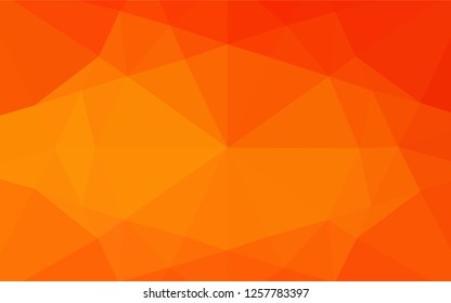 Light Orange vector abstract polygonal cover. Colorful illustration in abstract style with gradient. Brand new style for your business design.