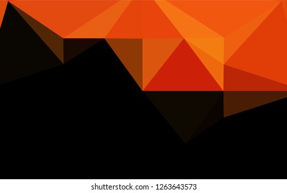 Light Orange vector abstract polygonal layout. Triangular geometric sample with gradient.  Brand new design for your business.