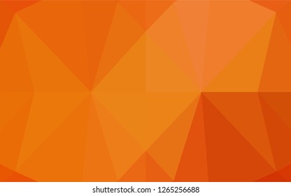 Light Orange vector abstract polygonal cover. An elegant bright illustration with gradient. The textured pattern can be used for background.