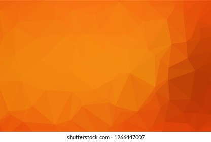 Light Orange vector abstract polygonal cover. Glitter abstract illustration with an elegant design. The polygonal design can be used for your web site.