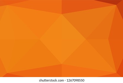 Light Orange vector abstract polygonal cover. A vague abstract illustration with gradient. The completely new template can be used for your brand book.