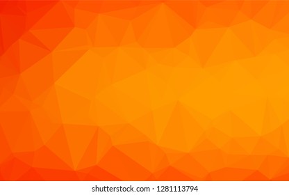 Light Orange vector abstract polygonal layout. A vague abstract illustration with gradient. The polygonal design can be used for your web site.