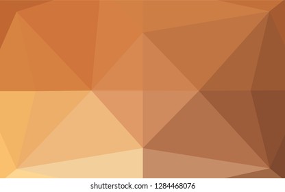 Light Orange vector abstract polygonal cover. Creative illustration in halftone style with gradient. The completely new template can be used for your brand book.