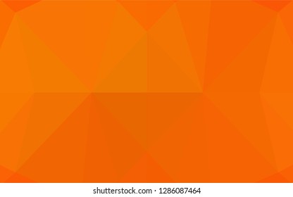 Light Orange vector abstract polygonal texture. Glitter abstract illustration with an elegant design. The elegant pattern can be used as part of a brand book.