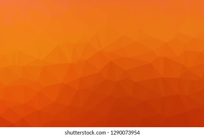 Light Orange vector abstract polygonal cover. Shining illustration, which consist of triangles. Template for a cell phone background.