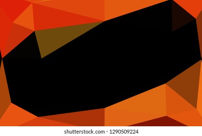 Light Orange vector abstract polygonal layout. Colorful abstract illustration with gradient. The best triangular design for your business.
