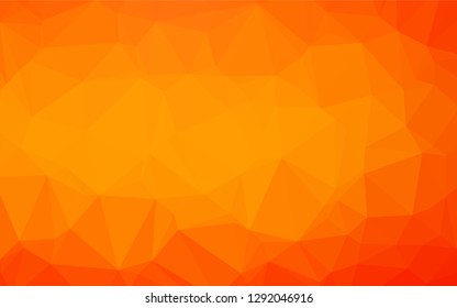 Light Orange vector abstract polygonal texture. Glitter abstract illustration with an elegant design. Brand new design for your business.