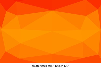 Light Orange vector abstract polygonal layout. Glitter abstract illustration with an elegant design. Brand new design for your business.