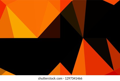 Light Orange vector abstract polygonal layout. A sample with polygonal shapes. The polygonal design can be used for your web site.