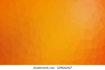Light Orange vector abstract polygonal layout. Colorful illustration in Origami style with gradient.  Brand new design for your business.