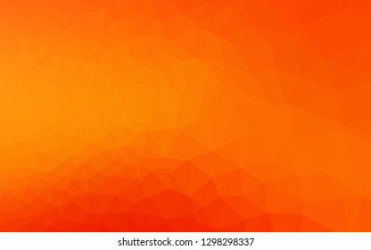 Light Orange vector abstract polygonal layout. Modern geometrical abstract illustration with gradient. Triangular pattern for your business design.
