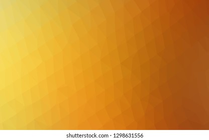 Light Orange vector abstract polygonal layout. Modern geometrical abstract illustration with gradient. Triangular pattern for your business design.