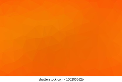 Light Orange vector abstract polygonal texture. Colorful abstract illustration with gradient. Triangular pattern for your business design.