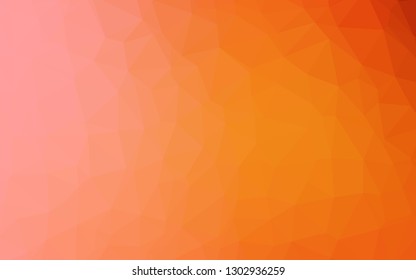 Light Orange vector abstract polygonal cover. Geometric illustration in Origami style with gradient. Template for your brand book.