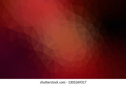 Light Orange vector abstract polygonal pattern. Modern abstract illustration with triangles. A completely new design for your leaflet.