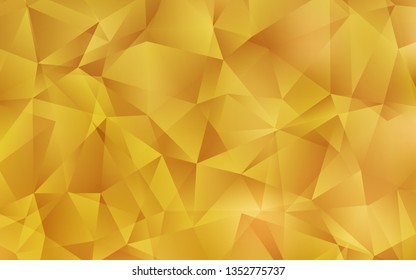 Light Orange vector abstract polygonal pattern. Colorful illustration in abstract style with triangles. Polygonal design for your web site.