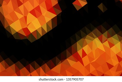 Light Orange vector abstract polygonal texture. Creative illustration in halftone style with gradient. Textured pattern for background.