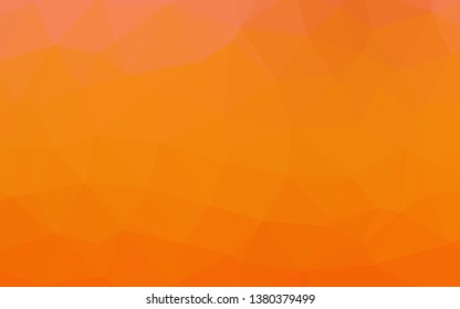 Light Orange vector abstract polygonal texture. Brand new colorful illustration in with gradient. Brand new style for your business design.