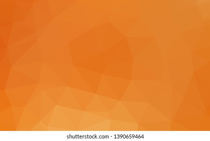 Light Orange vector abstract polygonal layout. An elegant bright illustration with gradient. Polygonal design for your web site.