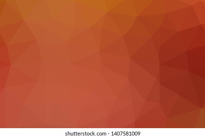 Light Orange vector abstract polygonal texture. A vague abstract illustration with gradient. Triangular pattern for your business design.