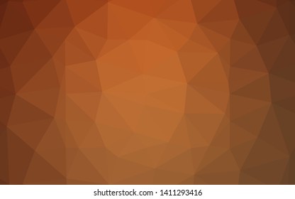 Light Orange vector abstract polygonal cover. Modern geometrical abstract illustration with gradient. Completely new design for your business.