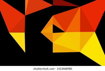 Light Orange vector abstract polygonal cover. Creative illustration in halftone style with gradient. Brand new style for your business design.