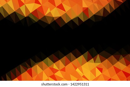 Light Orange vector abstract polygonal texture. Colorful illustration in abstract style with gradient. Polygonal design for your web site.