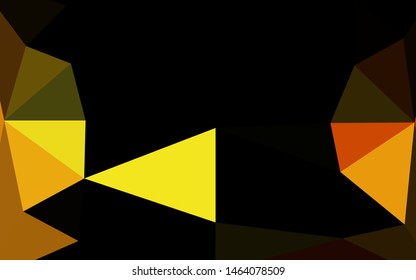 Light Orange vector abstract polygonal layout. Creative illustration in halftone style with gradient. Completely new design for your business.