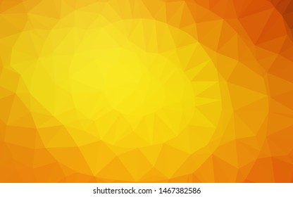 Light Orange vector abstract polygonal texture. A sample with polygonal shapes. New texture for your design.
