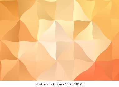 Light Orange vector abstract polygonal background. A sample with polygonal shapes. Pattern for a brand book's backdrop.