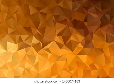 Light Orange vector abstract polygonal template. A completely new color illustration in a polygonal style. Brand new design for your business.