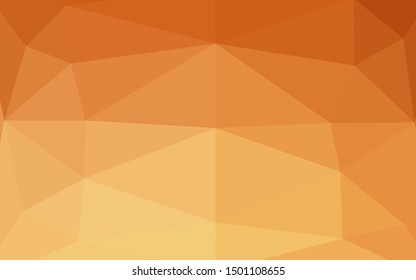 Light Orange vector abstract polygonal cover. Colorful illustration in abstract style with gradient. Completely new design for your business.