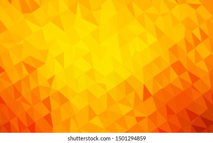 Light Orange vector abstract polygonal cover. Geometric illustration in Origami style with gradient. Brand new design for your business.