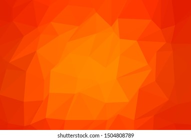 Light Orange vector abstract polygonal texture. Glitter abstract illustration with an elegant design. Brand new design for your business.