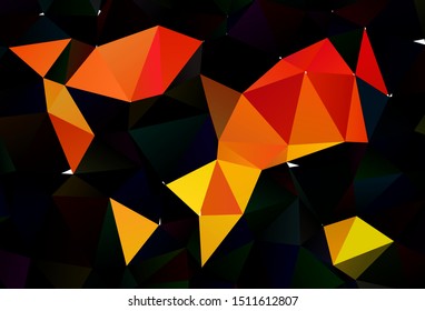 Light Orange vector abstract polygonal cover. Brand new colorful illustration in with gradient. Completely new template for your business design.
