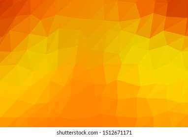 Leichte Orangefarbene Vektorillustration abstrakte polygonale Textur. Ein Muster mit polygonalen Formen. Neue Textur für Ihr Design.