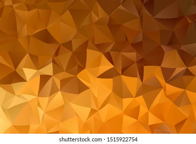 Light Orange vector abstract polygonal template. Elegant bright polygonal illustration with gradient. A completely new design for your leaflet.