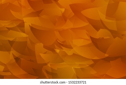 Light Orange vector abstract polygonal background. Triangular geometric sample with gradient.  New template for your brand book.
