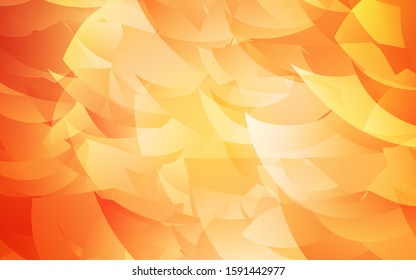 Light Orange vector abstract polygonal pattern. Geometric illustration in Origami style with gradient.  New template for your brand book.
