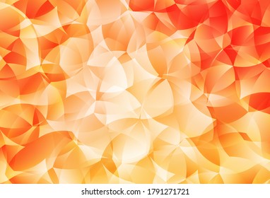 Light Orange vector abstract polygonal template. Elegant bright polygonal illustration with gradient. Textured pattern for your backgrounds.