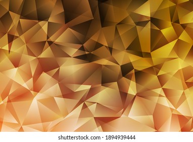 Light Orange vector abstract polygonal pattern. Polygonal abstract illustration with gradient. Pattern for a brand book's backdrop.