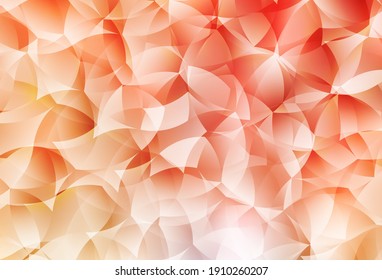 Light Orange vector abstract polygonal template. Shining colorful illustration with triangles. Textured pattern for your backgrounds.
