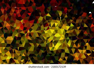 Tapa poligonal abstracta de vector de naranja claro. Ilustración abstracta vaga con gradiente. Nueva textura para tu diseño.