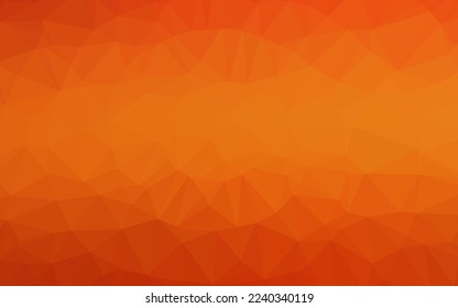 Light Orange vector abstract polygonal texture. Glitter abstract illustration with an elegant design. Template for a cell phone background.