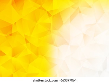 Light Orange vector abstract polygonal template. Glitter abstract illustration with an elegant design. The elegant pattern can be used as part of a brand book.