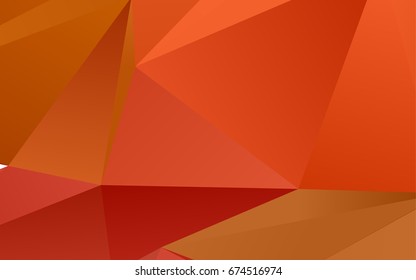 Light Orange vector abstract polygonal pattern. Modern geometrical abstract illustration with gradient. The best triangular design for your business.