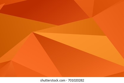 Light Orange vector abstract polygonal background. Glitter abstract illustration with an elegant design. The elegant pattern can be used as part of a brand book.